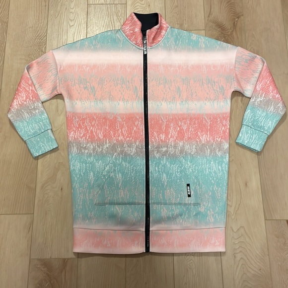 GUESS Corrine Python-Print Full-Zip Jacket, sz S - Picture 3 of 14